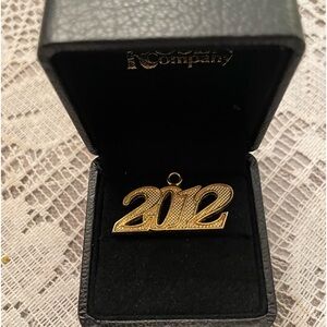 2012 Gold Tone Pendant 1 1/4” Long